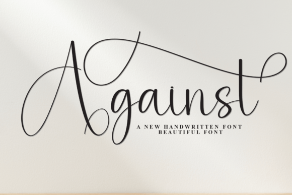 Against: The Sweet Display Font for Wedding Invites & Cards
