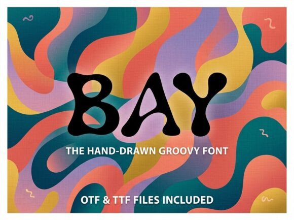 Bay: The Hand-Drawn Groovy Font for Psychedelic Whimsy