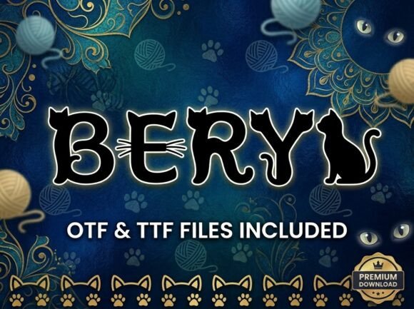 Beryl: A Decorative Display Font for Bold Creators