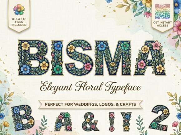 Bisma: A Floral Typeface for Memorable Branding
