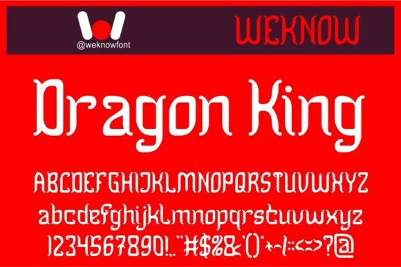 Dragon King: A Typeface for Legends