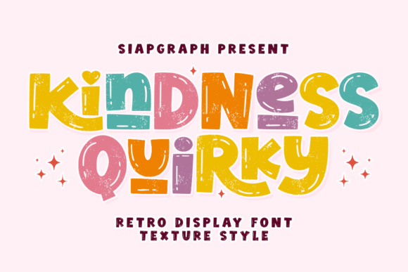 Kindness Quirky Texture: A Retro Font for Modern Creatives