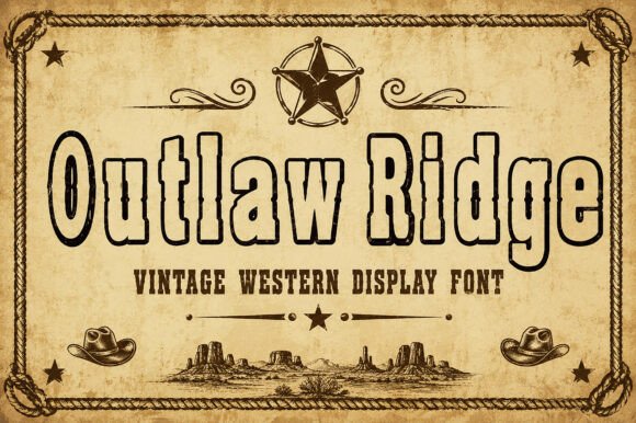 Outlaw Ridge: A Rugged Typeface for Bold Western Branding
