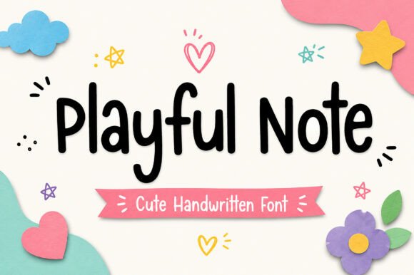 Playful Note: A Handwritten Font for Creative Projects