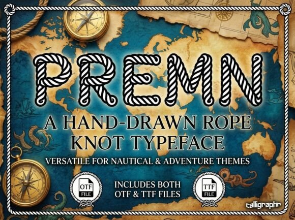 Premn: The Nautical Display Typeface with a Rugged Soul