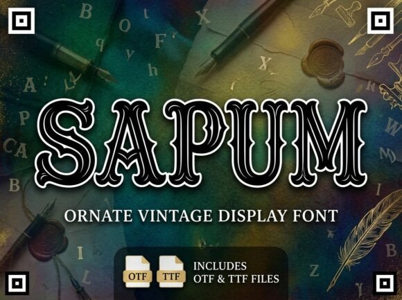 Sapum: The Victorian Display Typeface for Heritage Branding