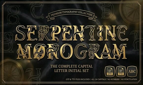 Serpentine Monogram: Weaving Dark Elegance into Your Designs