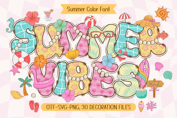 Summer Vibes: A Groovy Font Bursting with Sunshine