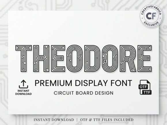 Theodore: A Bold Display Typeface for Modern Creators